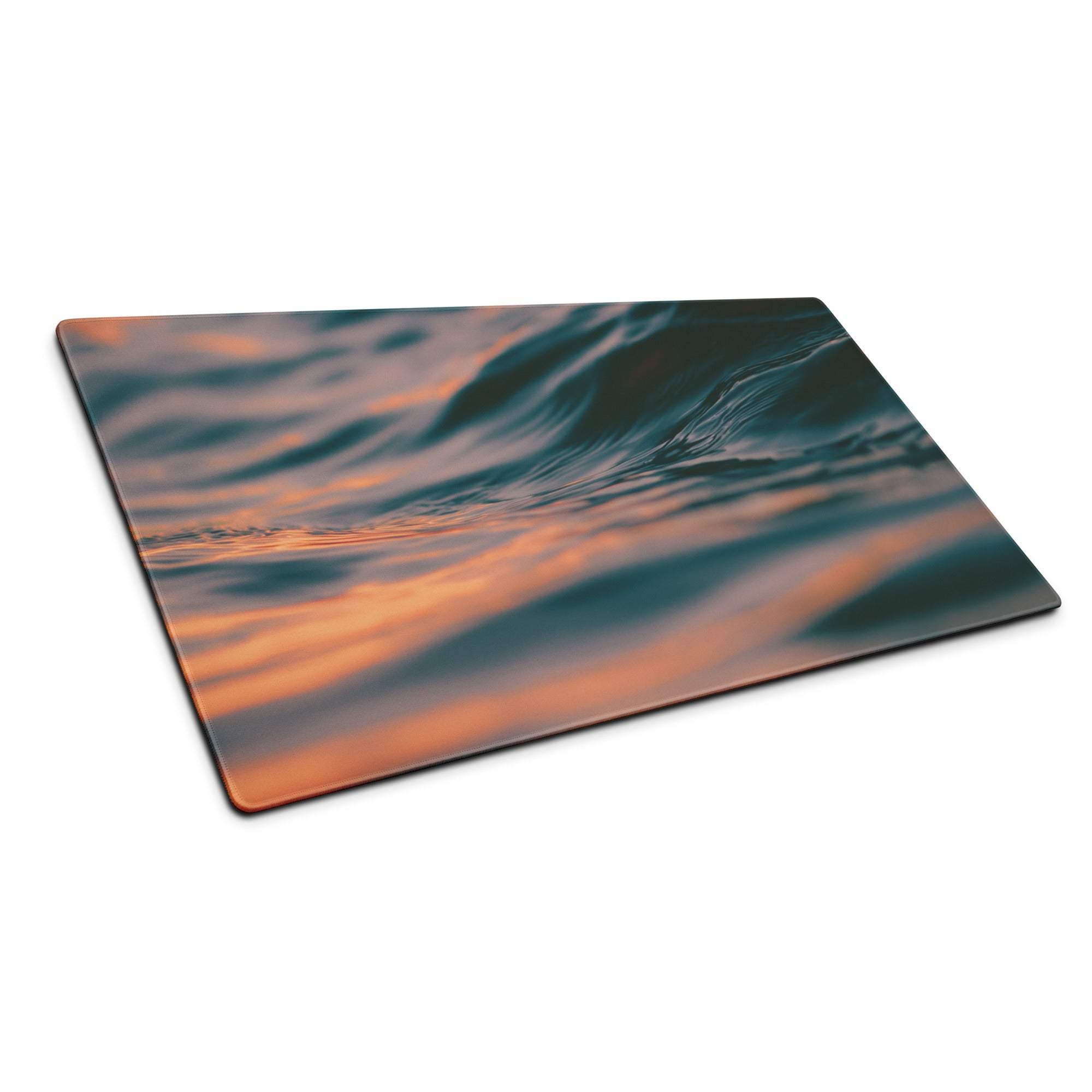 Premium Ocean Sunset large gaming mouse pad with ocean wave design