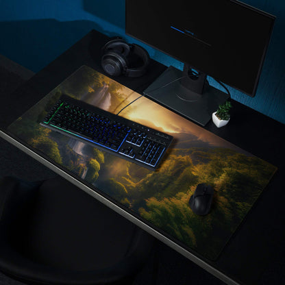 Golden Hour Landscape large gaming mouse pad with non-slip base