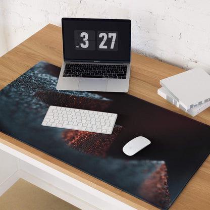 Black and red cosmic nebula premium extended gaming mouse pad