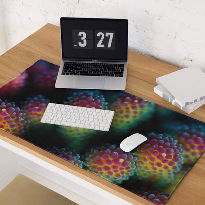 Vibrant multicolored coral reef large gaming mouse pad with non-slip base