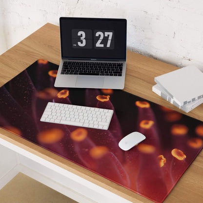 Premium large non-slip Dota CSGO mouse pad with red orange glow design