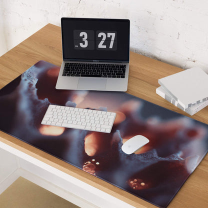 Bold abstract coral glow large gaming mouse pad with vivid hands design