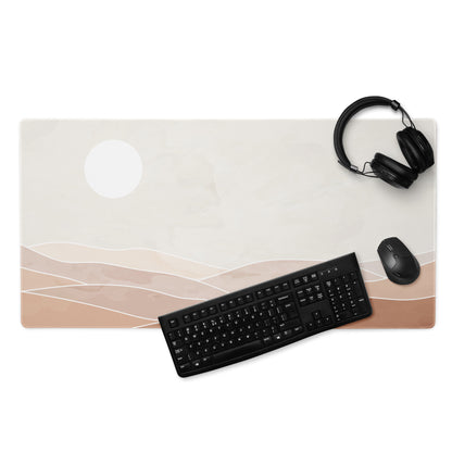 Beige Boho Abstract Wavy Mouse Pad - Mouse Pad Beige Boho Abstract Wavy Calm Mood Minimalist Non Slip
