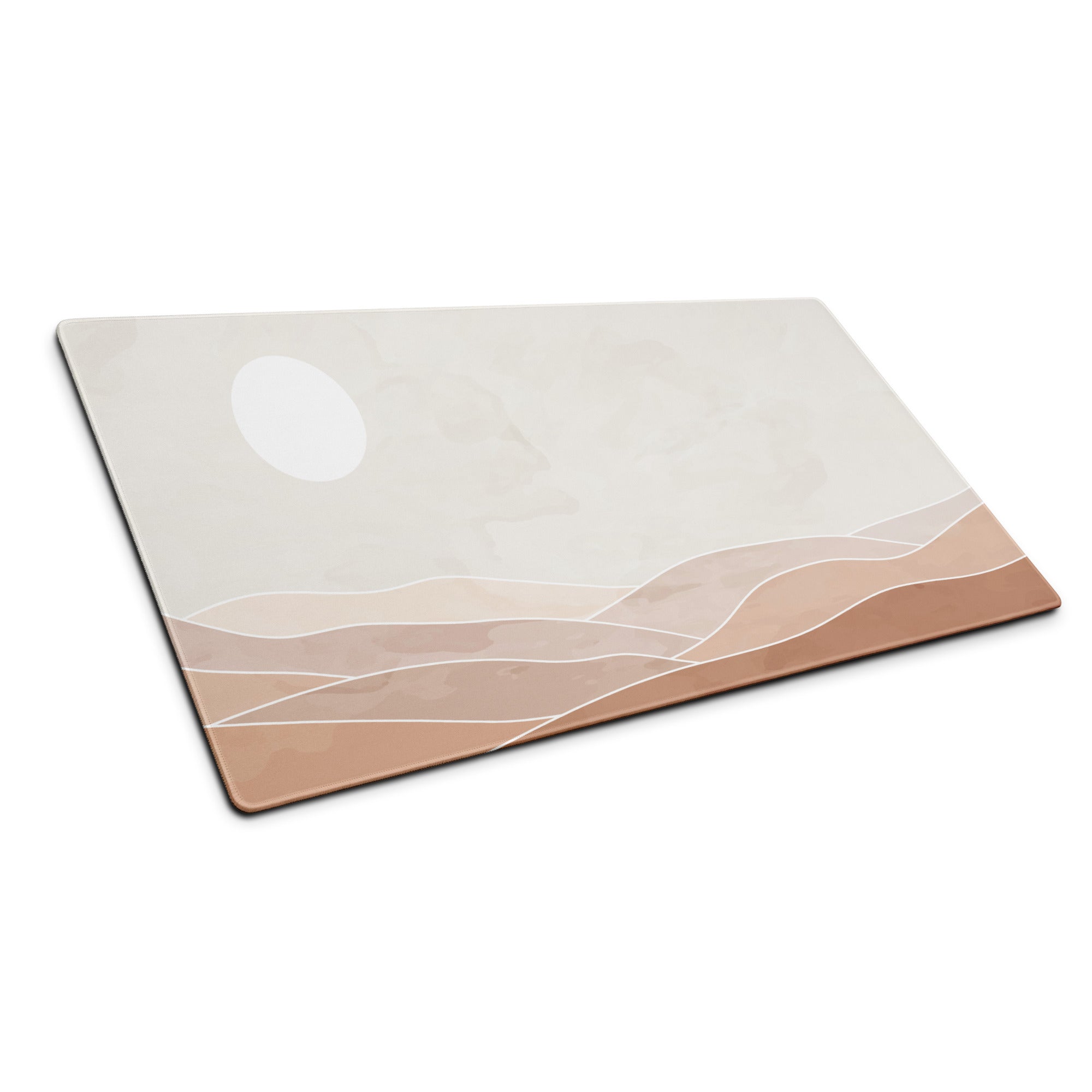 Beige Boho Abstract Wavy Mouse Pad - Mouse Pad Beige Boho Abstract Wavy Calm Mood Minimalist Non Slip