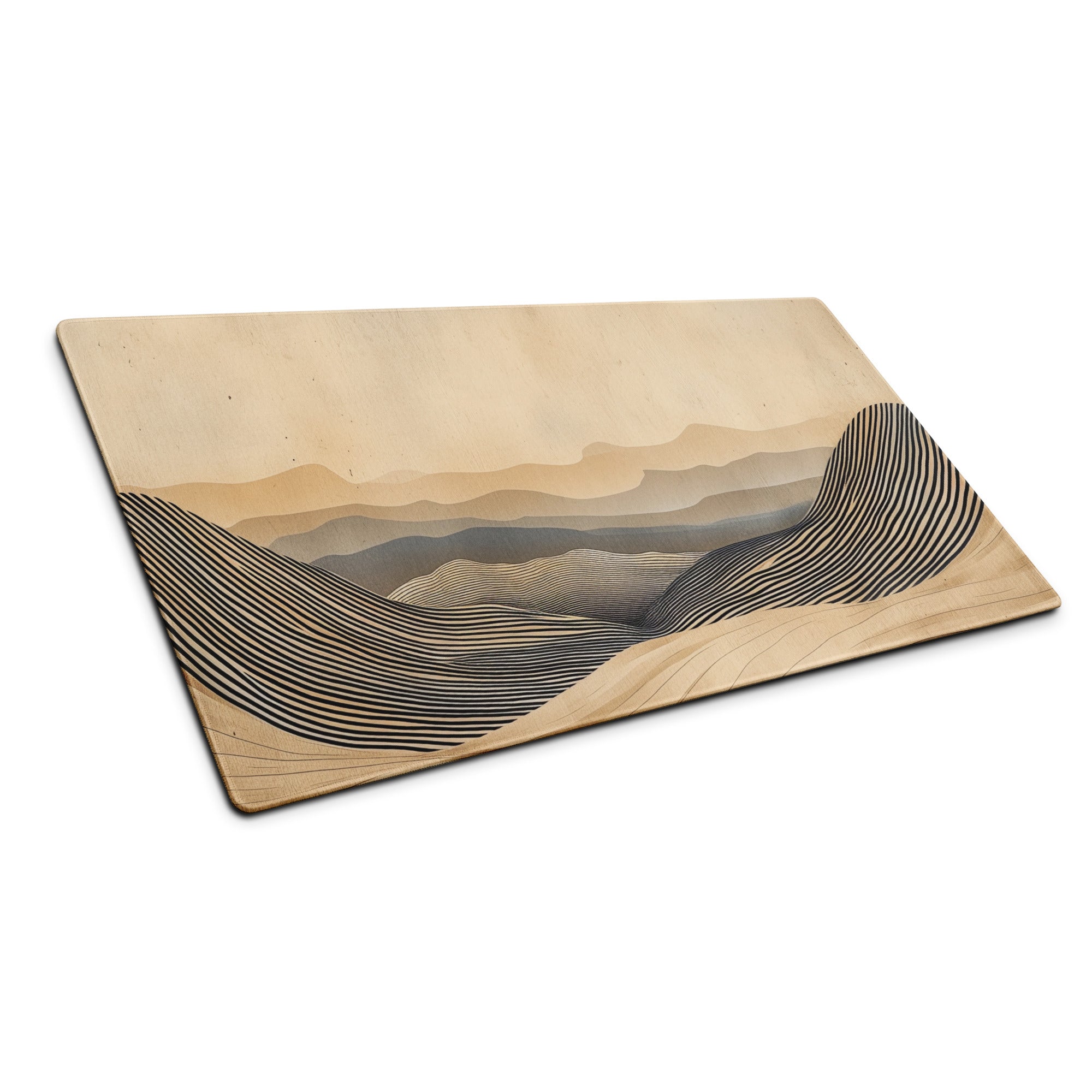Desert Dunes Beige Tan Landscape Mouse Pad For Desk Boho Minimalist Home Office Decor Art