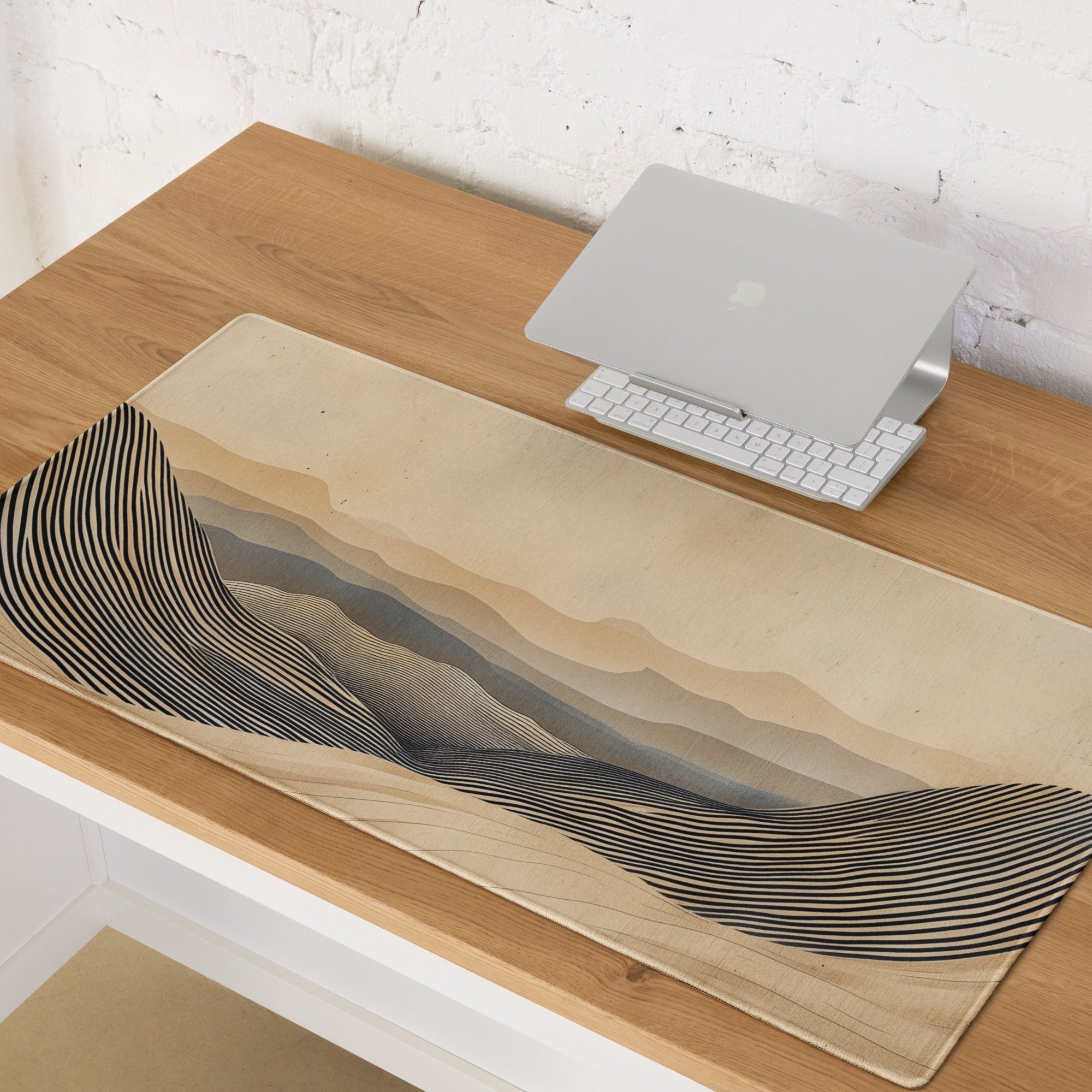Desert Dunes Beige Tan Landscape Mouse Pad For Desk Boho Minimalist Home Office Decor Art