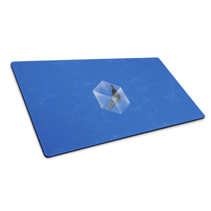 Blue Contemporary Mouse Pad For Home Office And Gaming Desk Modern Abstract Art Polyester Surface