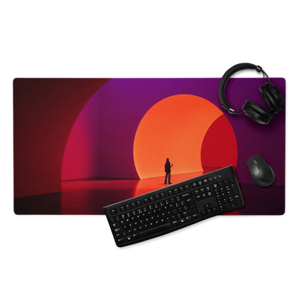 Purple Orange Abstract Contemporary Mouse Pad For Modern Home Office Desk Decor Aesthetic