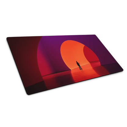Purple Orange Abstract Contemporary Mouse Pad For Modern Home Office Desk Decor Aesthetic