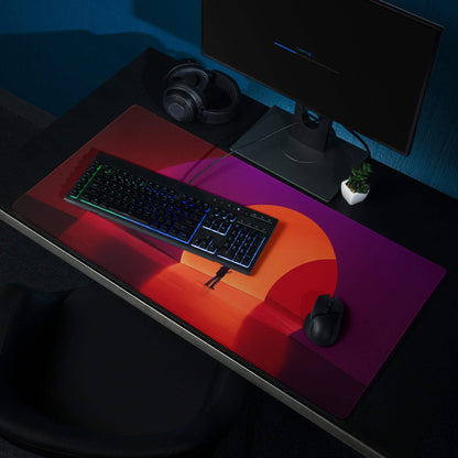 Purple Orange Abstract Contemporary Mouse Pad For Modern Home Office Desk Decor Aesthetic