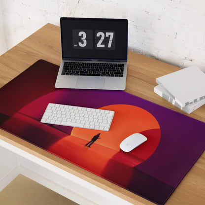 Purple Orange Abstract Contemporary Mouse Pad For Modern Home Office Desk Decor Aesthetic