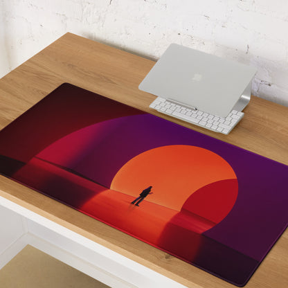 Purple Orange Abstract Contemporary Mouse Pad For Modern Home Office Desk Decor Aesthetic