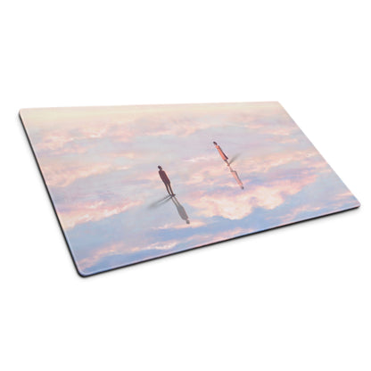 Pastel Sky Scene Mouse Pad For Desk Contemporary Art Style Soft Pink Blue Lavender Hues