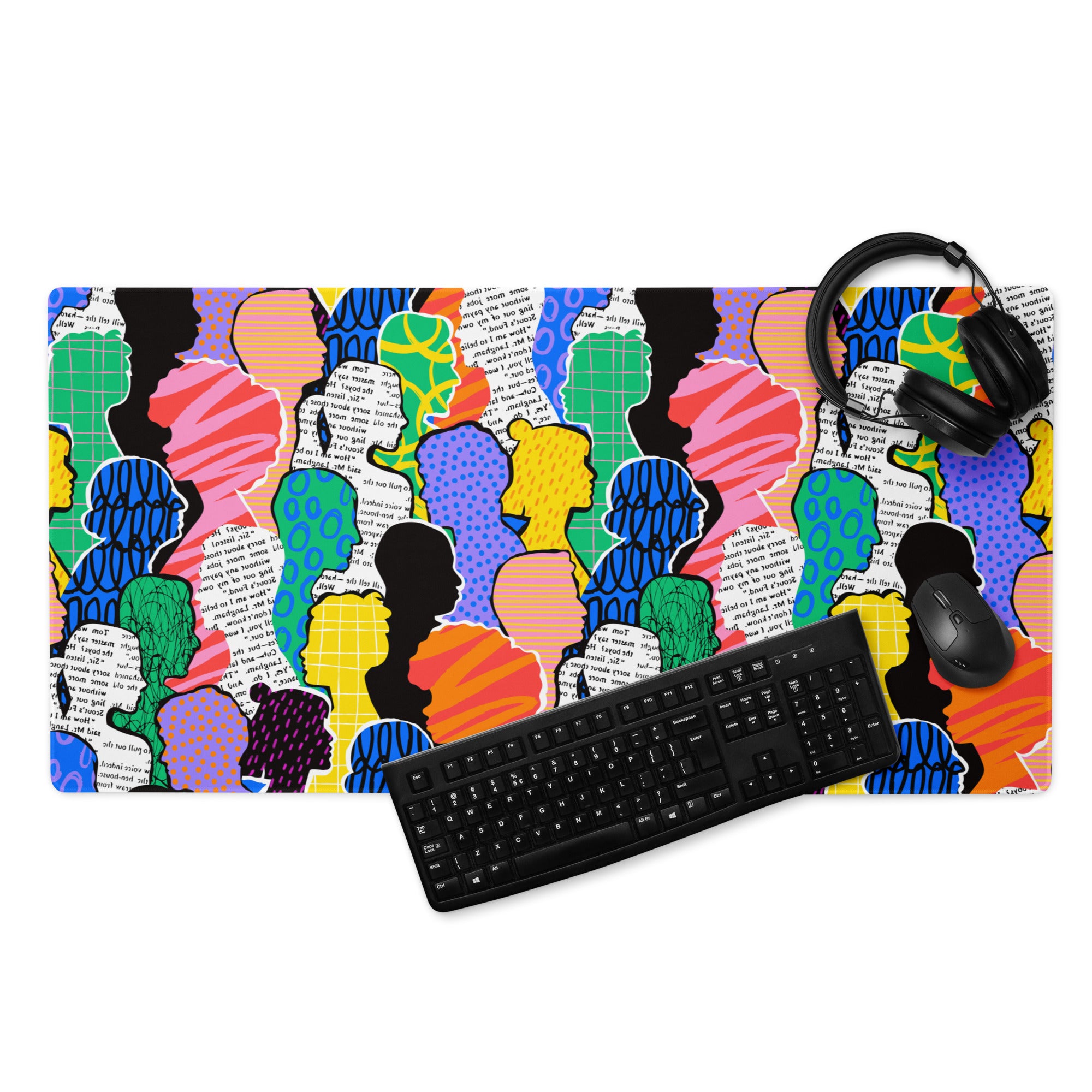Contemporary Themed Mouse Pad Multicolor Rainbow Desk Decor Pop Art Style for Modern Workstations