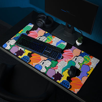 Contemporary Themed Mouse Pad Multicolor Rainbow Desk Decor Pop Art Style for Modern Workstations