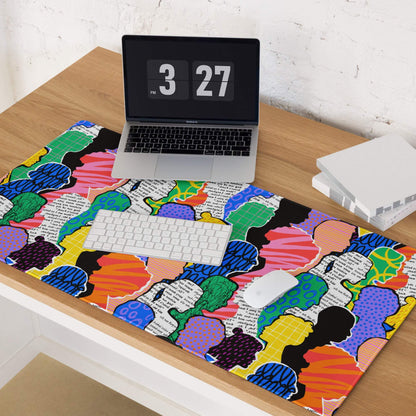 Contemporary Themed Mouse Pad Multicolor Rainbow Desk Decor Pop Art Style for Modern Workstations