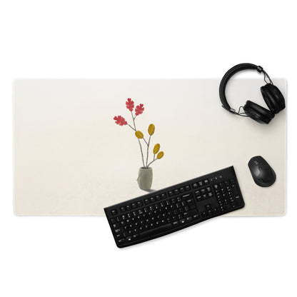 Beige Botanical Watercolor Mouse Pad - Botanical Beige Mouse Pad Home Office Mood Calm Natural Desk Decor Modern