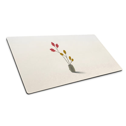 Beige Botanical Watercolor Mouse Pad - Botanical Beige Mouse Pad Home Office Mood Calm Natural Desk Decor Modern