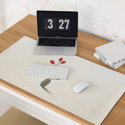 Beige Botanical Watercolor Mouse Pad - Botanical Beige Mouse Pad Home Office Mood Calm Natural Desk Decor Modern