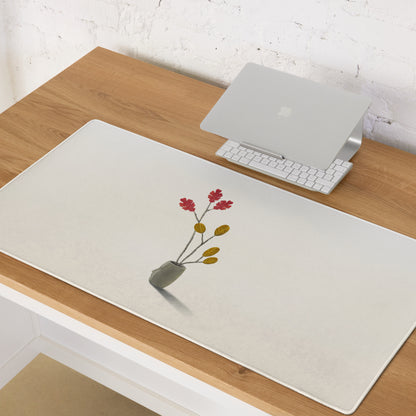 Beige Botanical Watercolor Mouse Pad - Botanical Beige Mouse Pad Home Office Mood Calm Natural Desk Decor Modern