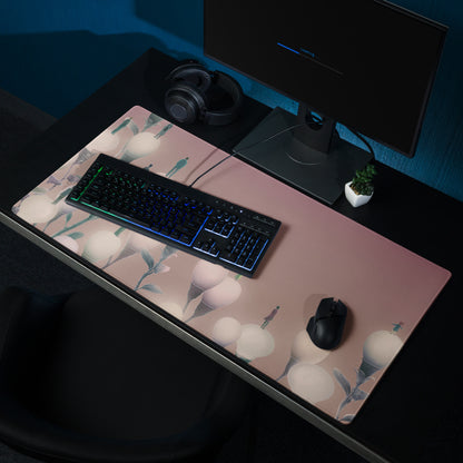 Pink Gradient Contemporary Mouse Pad 36x18 Large Desk Mat For Home Office And Gaming Modern Abstract Art
