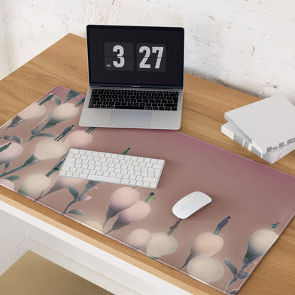 Pink Gradient Contemporary Mouse Pad 36x18 Large Desk Mat For Home Office And Gaming Modern Abstract Art