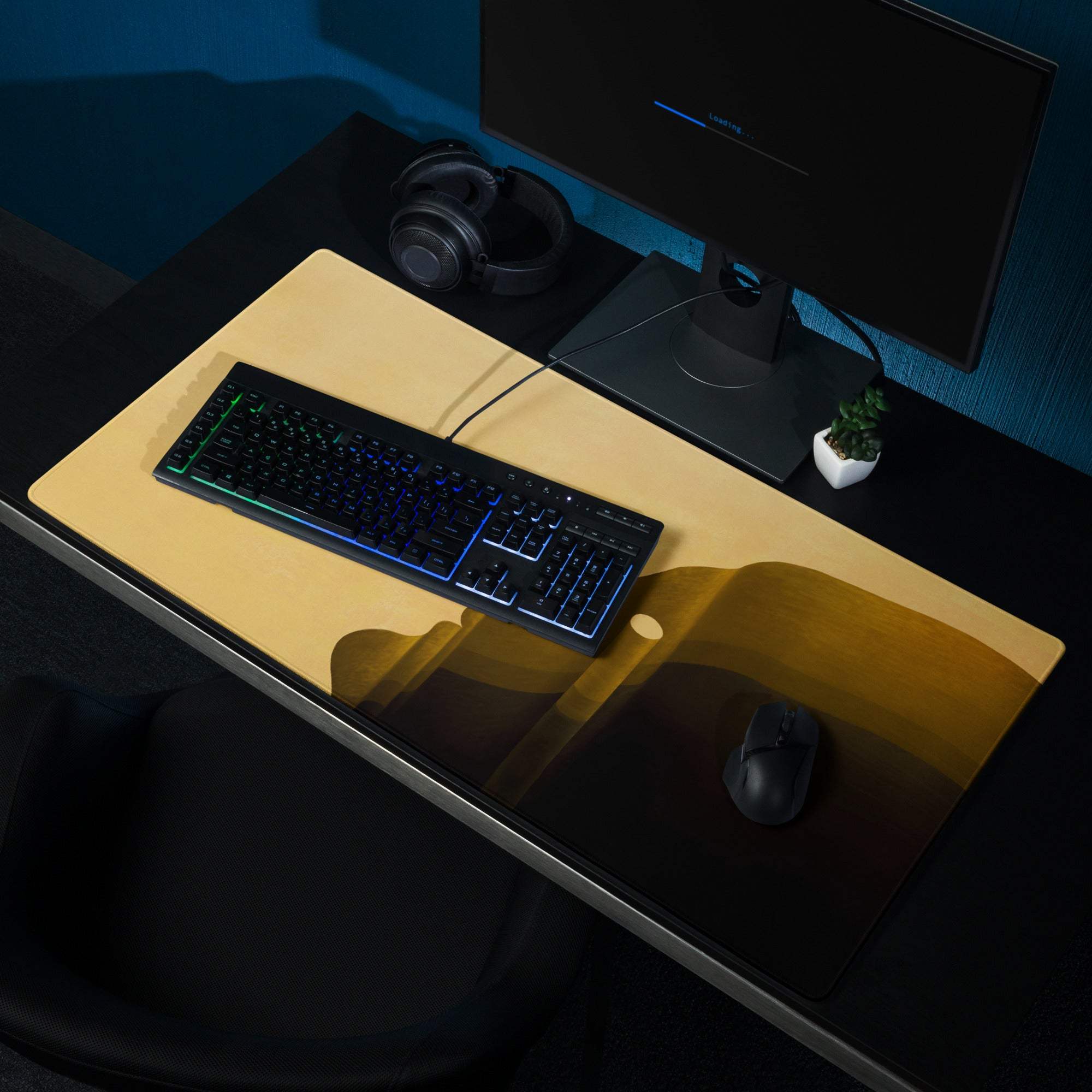 Mouse Pad Yellow Gradient Home Office Contemporary Desk Mood Modern Decor Art Print