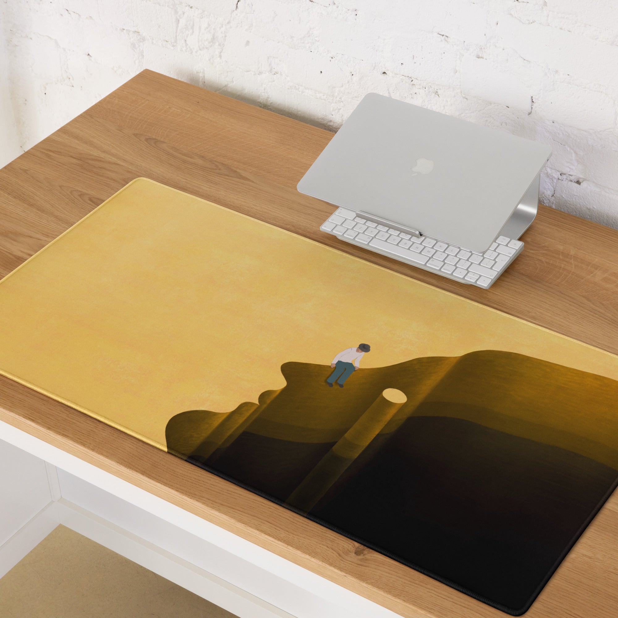 Mouse Pad Yellow Gradient Home Office Contemporary Desk Mood Modern Decor Art Print