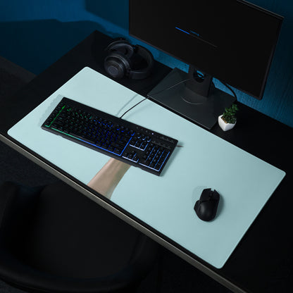 Hand Holding Pen Illustration Mouse Pad Sky Blue Desk Accessory Modern Office Decor