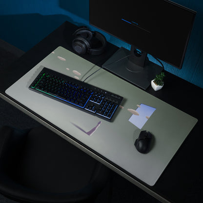 Teal Gradient Surreal Gaming Desk Pad - Mouse Pad Teal Gradient Desk Setup Dreamy Mood Minimal Office Large 36x18