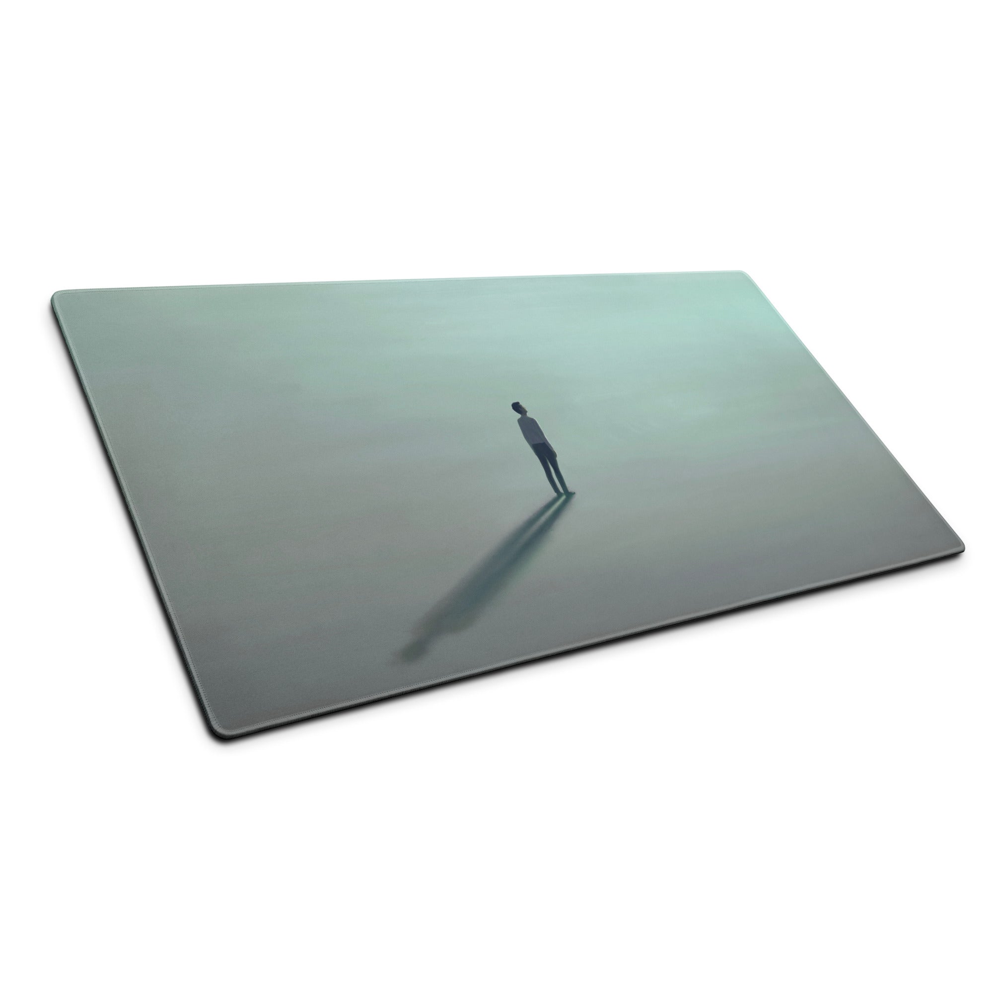 Pastel Blue Mint Green Contemporary Gaming Mouse Pad For Desk Large 36x18 Or 18x16 Minimalist Modern Art