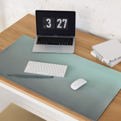 Pastel Blue Mint Green Contemporary Gaming Mouse Pad For Desk Large 36x18 Or 18x16 Minimalist Modern Art