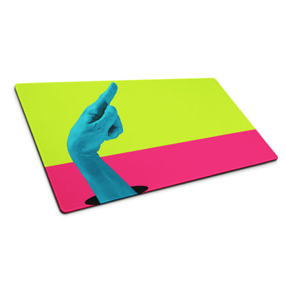 Neon Lime Green Turquoise Pop Art Mouse Pad For Gaming Desk Setup Digital Art Non Slip Rubber Base