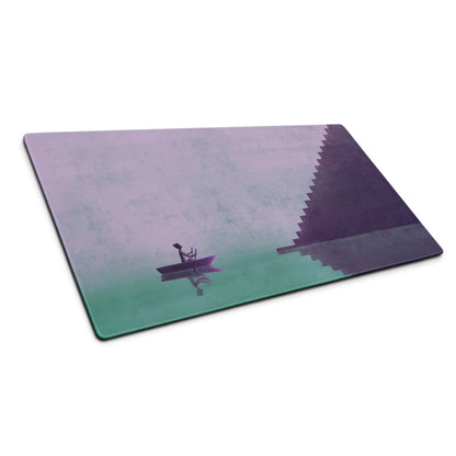 Purple Gradient Contemporary Mouse Pad For Modern Desks Workspace Artful Staircase Scene