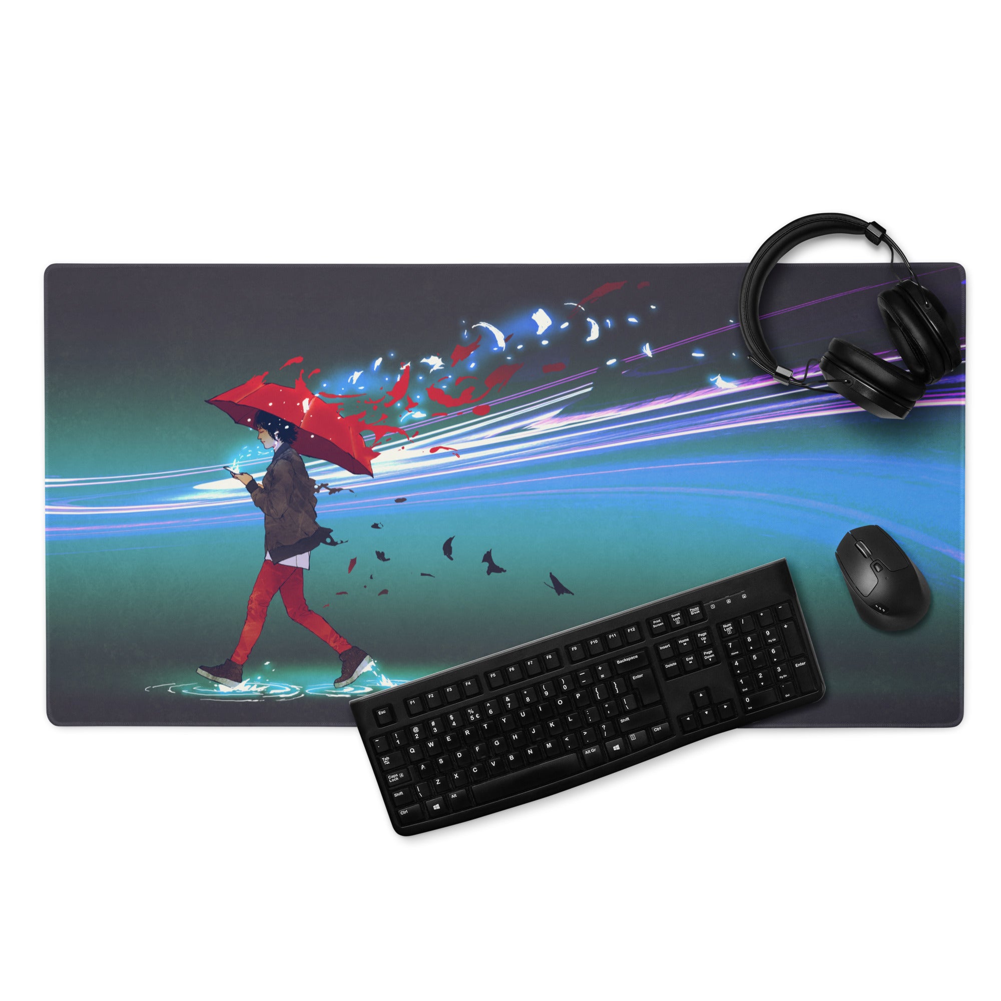 Contemporary Themed Mouse Pad Multicolor Artwork For Gaming Desk Modern Office Decor