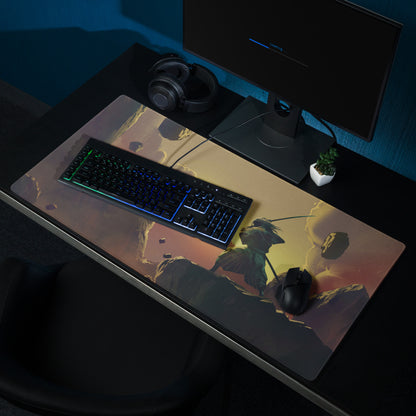 Gamer Mouse Pad Sunset Orange And Purple Gradient For Gaming Desk Digital Painting Style Large