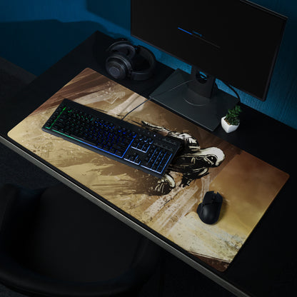 Gaming Mouse Pad Brown Gold Large Desk Setup Grunge Artwork For Gamers Digital Illustration For Dota CSGO Fans