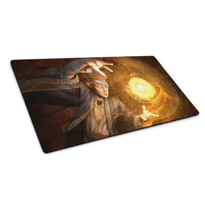 Orange Wizard Mage Gaming Mouse Pad for Desk Fantasy Cinematic Style Mats Large Non Slip Artwork