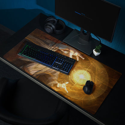 Orange Wizard Mage Gaming Mouse Pad for Desk Fantasy Cinematic Style Mats Large Non Slip Artwork