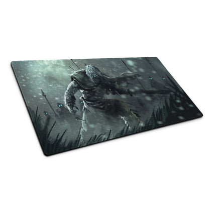 Gaming Mouse Pad Large Non Slip Dark Gray Teal Monster Artwork For Desktop Setup Digital Art