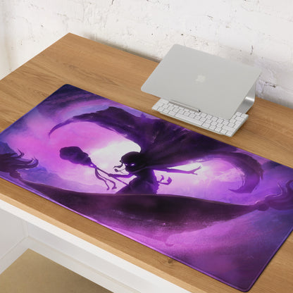 Gaming Mouse Pad Purple Violet For Gaming Setup Neon Fantasy Dragon Artwork Print