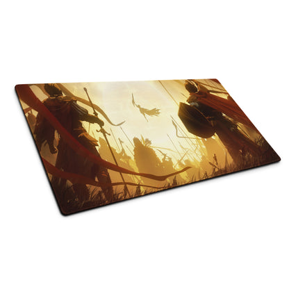 Gaming Mouse Pad Orange Gold For Gaming Desk Cinematic Fantasy Art Non Slip Large Esports Dota CSGO