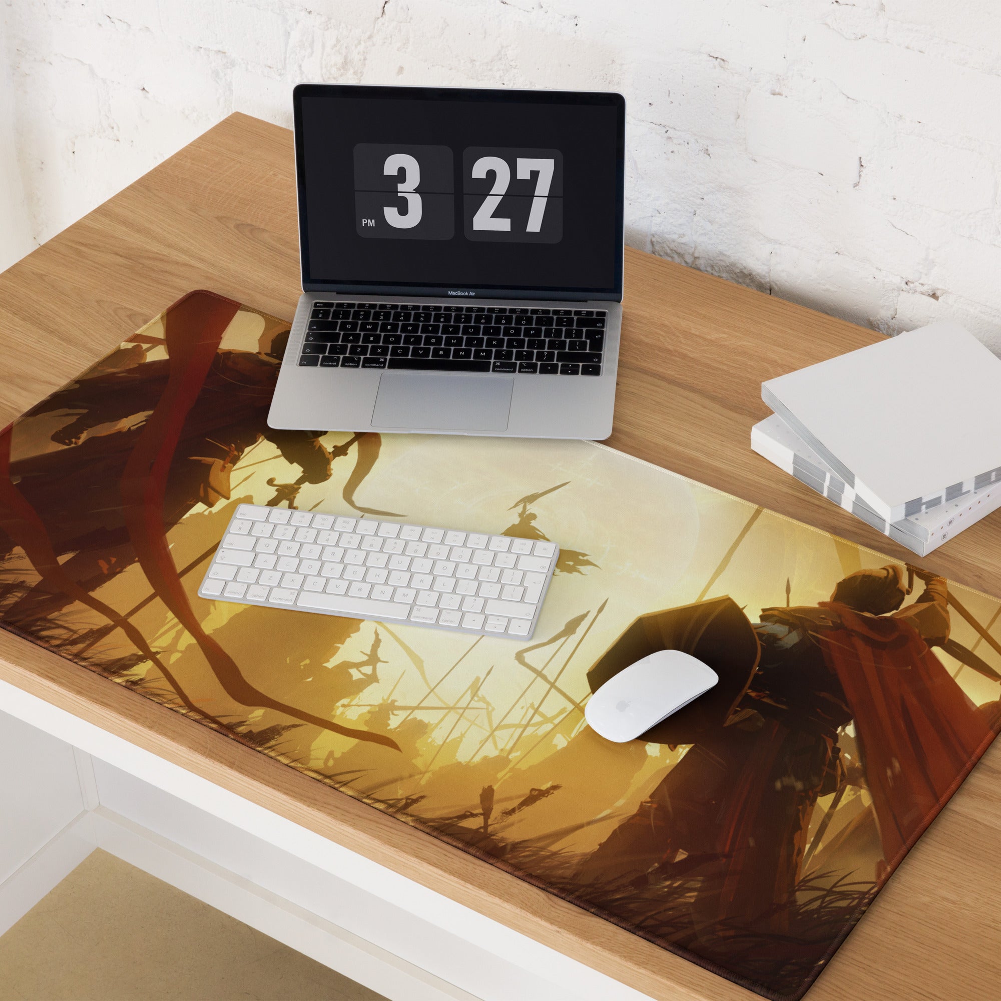 Gaming Mouse Pad Orange Gold For Gaming Desk Cinematic Fantasy Art Non Slip Large Esports Dota CSGO