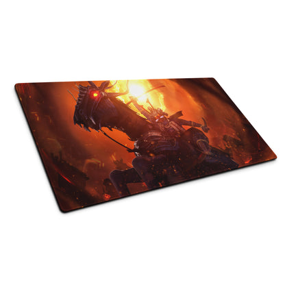 Gaming Mouse Pad Fiery Orange And Black Dragon Battle Art For Gaming Desk Setup Immersive Mood Dark Fantasy Esports Gift
