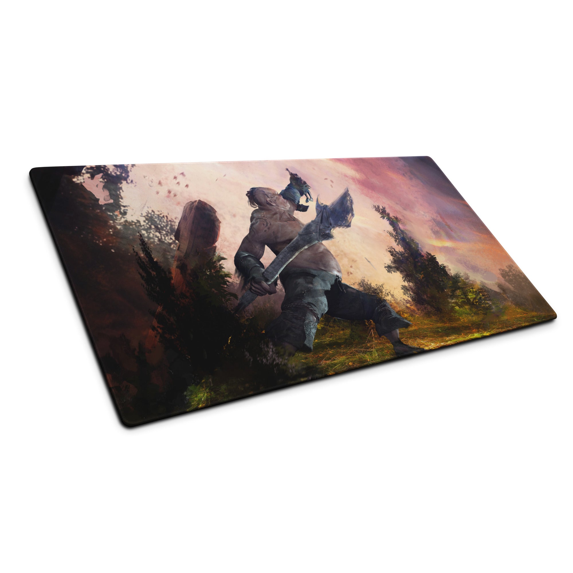 Large Gaming Mouse Pad Sunset Orange Purple Fantasy Artwork For Epic Gaming Desk Setup