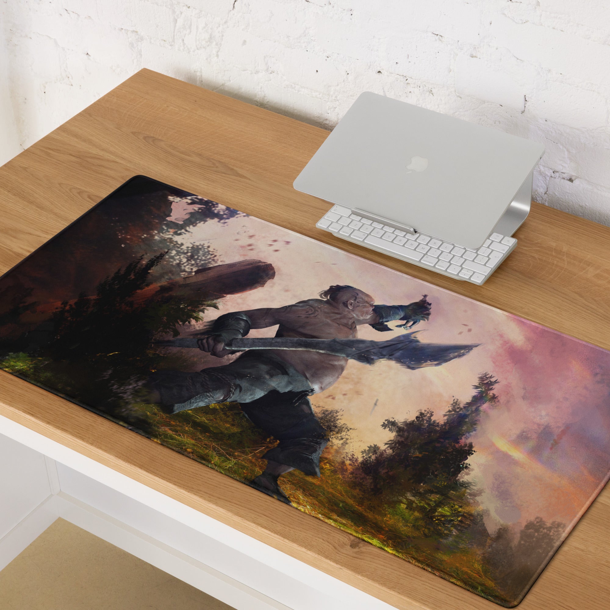 Large Gaming Mouse Pad Sunset Orange Purple Fantasy Artwork For Epic Gaming Desk Setup