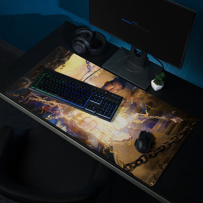Gaming Mouse Pad Blue Orange Fire Theme For Desktop Gaming Setup Cinematic Hero Artwork