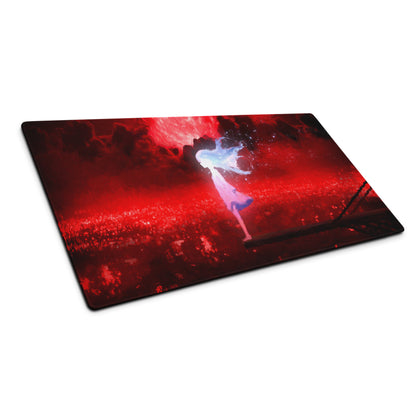 Red Dancer Anime Digital Art Gaming Mouse Pad Large Non Slip Desk Mat for PC Setup
