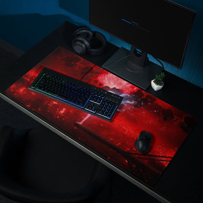 Red Dancer Anime Digital Art Gaming Mouse Pad Large Non Slip Desk Mat for PC Setup