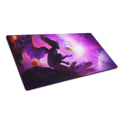 Galaxy Purple Pink Gaming Mouse Pad For Desk Large Non Slip Surface Neon Cosmic Digital Artwork